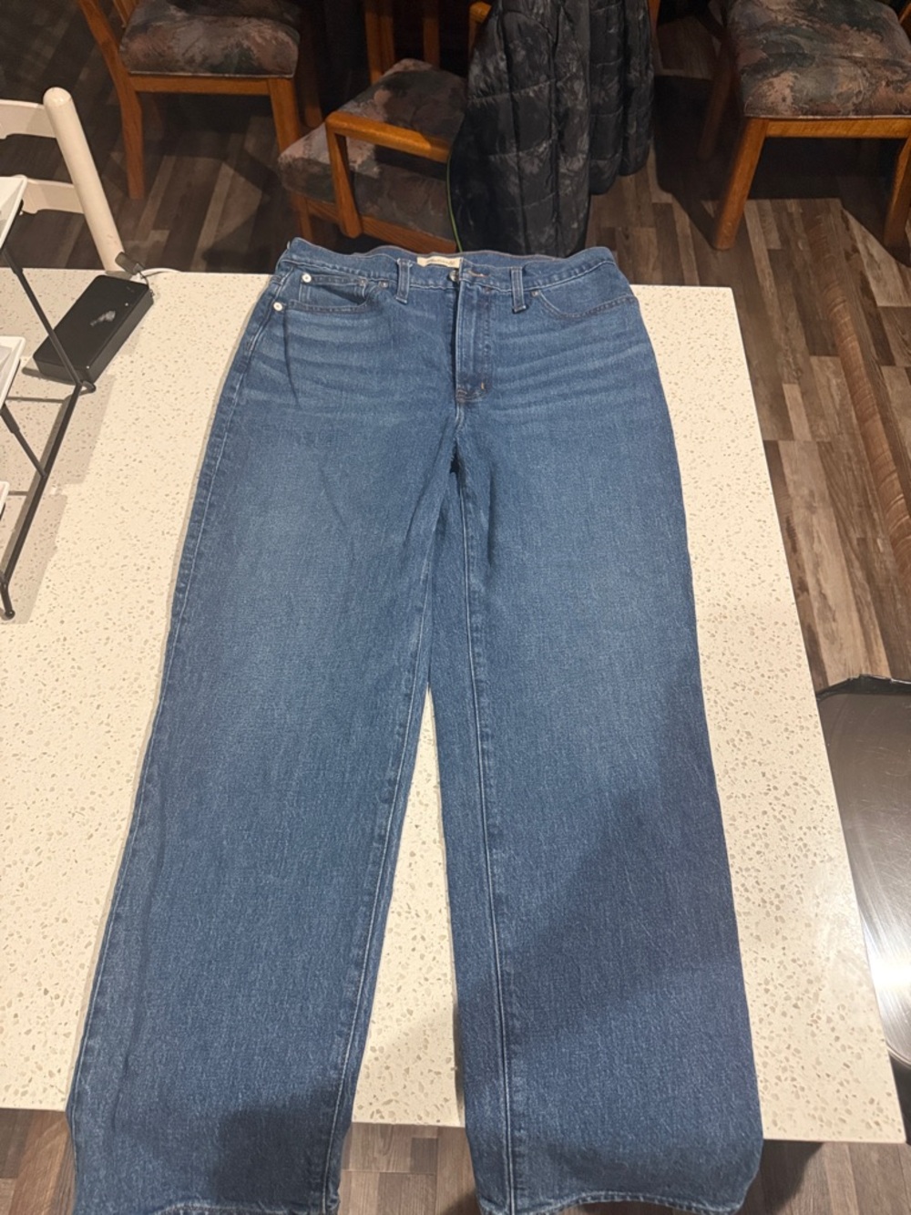 Madewell Vintage-Inspired Wide-Leg Blue Jeans